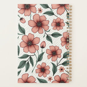 floral notebook planner