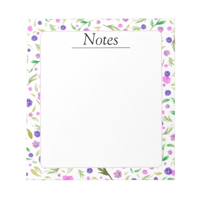 Floral Notepad – Pretty Gift for Mom or Her (Front)