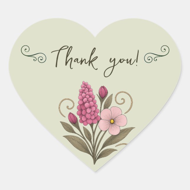 Floral Notes & Daily Planning-florist Heart Sticker (Front)