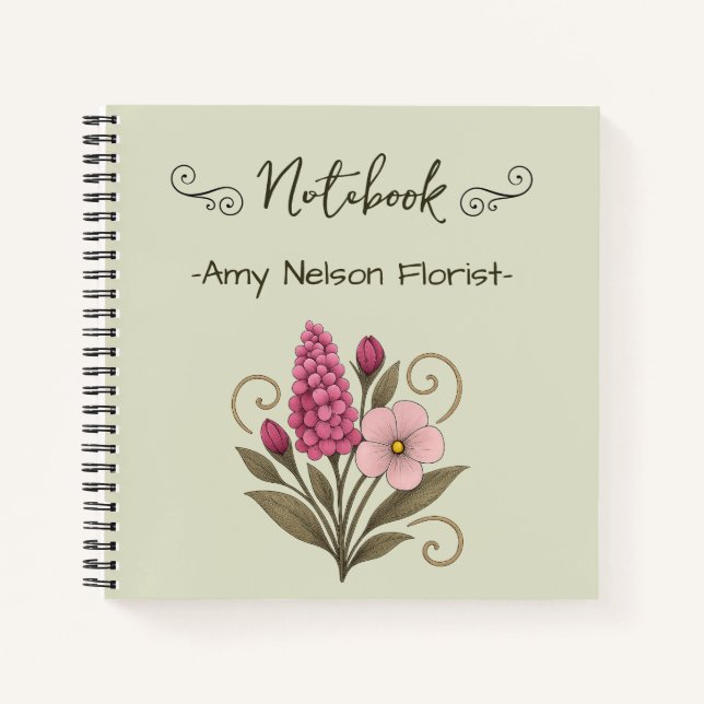 Floral Notes & Daily Planning-florist Notebook (Front)