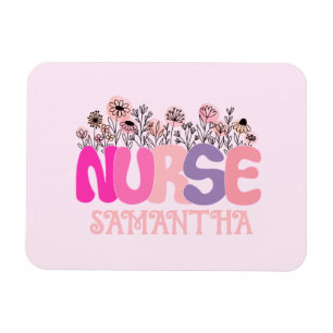 Floral Nurse Magnet