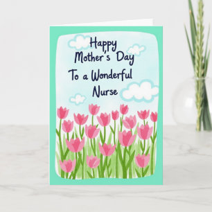 Floral Nurse Mothers Day Card
