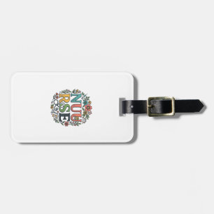 Floral Nurse Shirt Design Vintage Medical Art_1 Luggage Tag