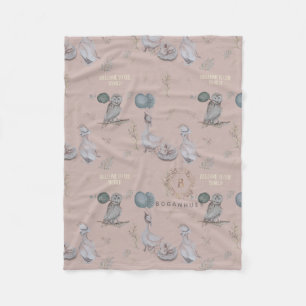 Floral Nursery Print baby blanket