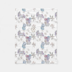 Floral Nursery Whimsical print baby blanket