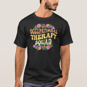 Floral Occupational Therapy Squad Groovy wavy OT T-Shirt