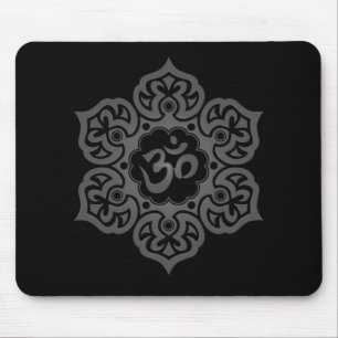 Floral Ohm Design (dark) Mouse Mat