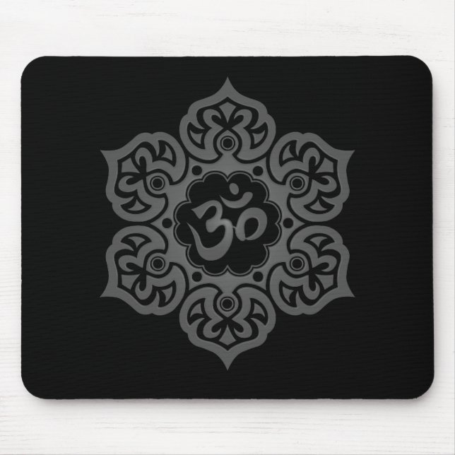 Floral Ohm Design (dark) Mouse Mat (Front)
