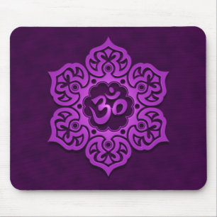 Floral Ohm Design (purple) Mouse Mat