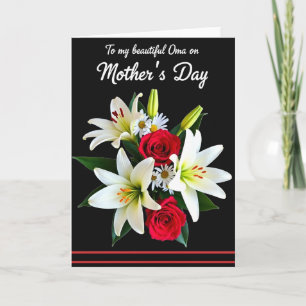 Floral Oma Mothers Day Card