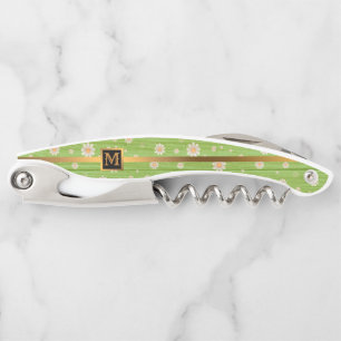 Floral on Wood Popular Gift Corkscrew