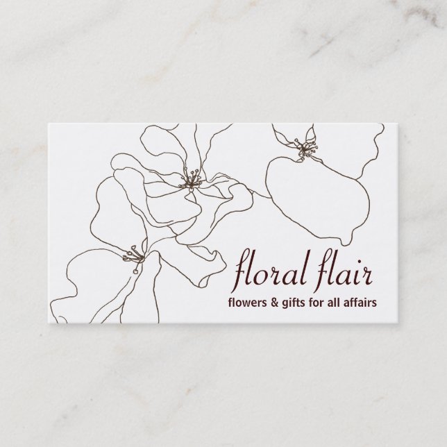Floral or Gift Shop Business Card (Front)