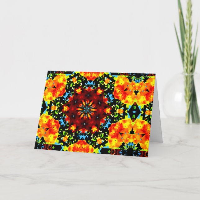 Floral Orange Card (Front)