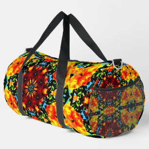 Floral Orange Duffle Bag