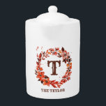 Floral Orange Red Monogram<br><div class="desc">for lovers of bright colours, beautiful shades of sunset</div>