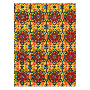 Floral Orange Tablecloth
