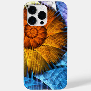 Floral Orange Yellow Blue Abstract Art Case-Mate iPhone 14 Pro Max Case
