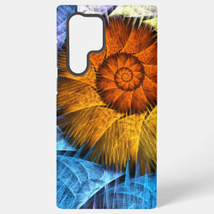 Floral Orange Yellow Blue Abstract Art Samsung Galaxy Case