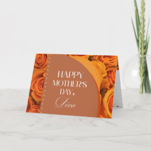 Floral Orange Yellow Mother's Day Diva Card