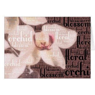 Floral Orchid Blossom Word Cloud