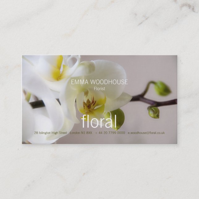 Floral - Orchid Business Card (Front)