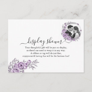 Floral Orchid Display Bridal Wedding Shower Enclosure Card