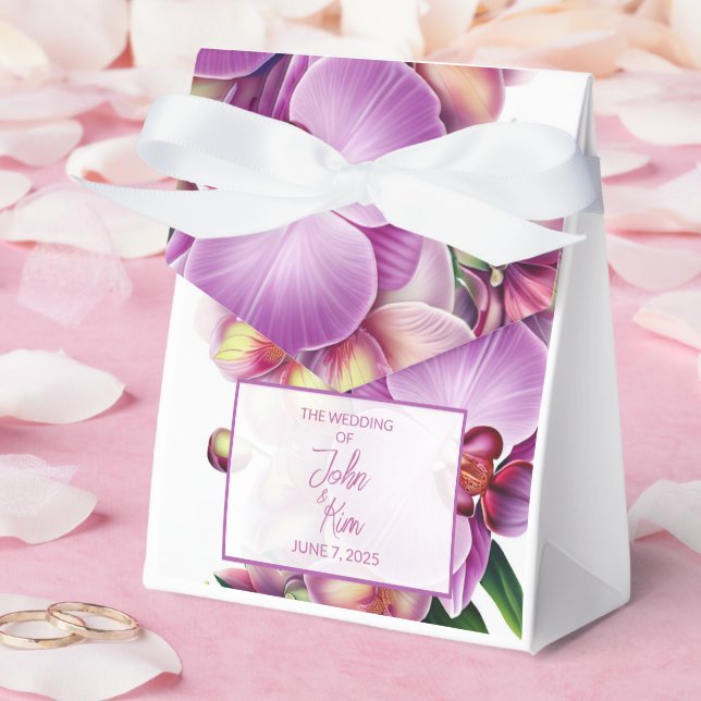 Floral Orchids Wedding  Favour Box (Wedding)