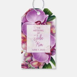 Floral Orchids Wedding  Gift Tags