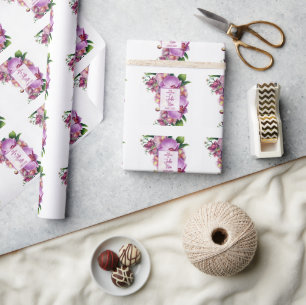 Floral Orchids Wedding  Wrapping Paper