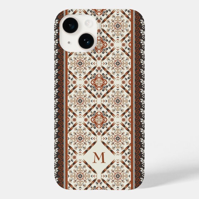 Floral Oriental Ethnic Pattern  Case-Mate iPhone Case (Back)