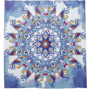 Floral ornament, artistic design. shower curtain