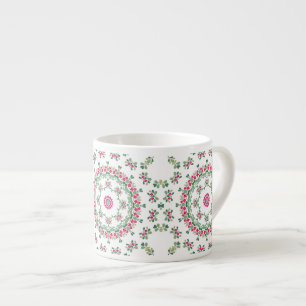 Floral ornament espresso cup