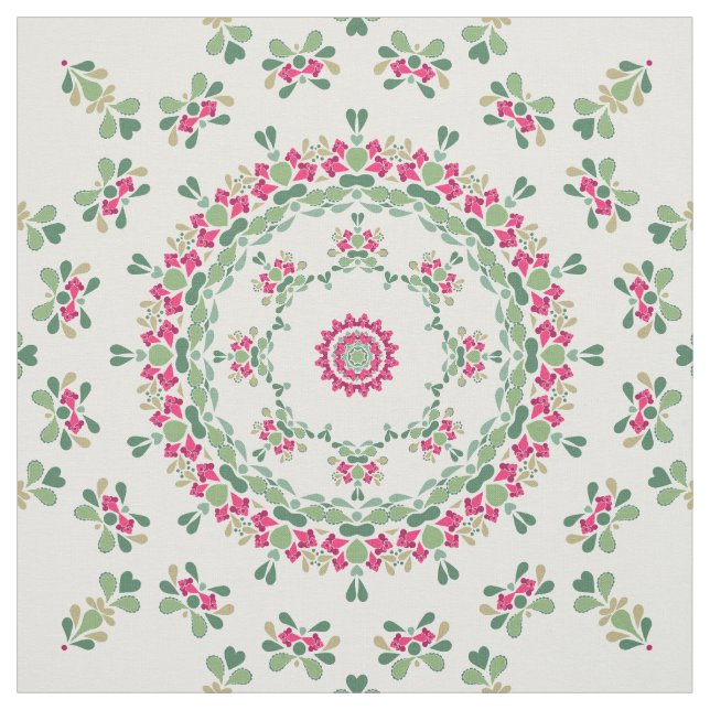 Floral ornament fabric (Swatch)