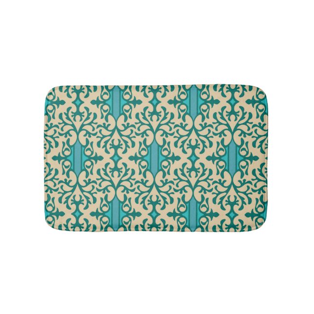 Floral Ornament: Fashionable Modern Seamless Bath Mat (Front)