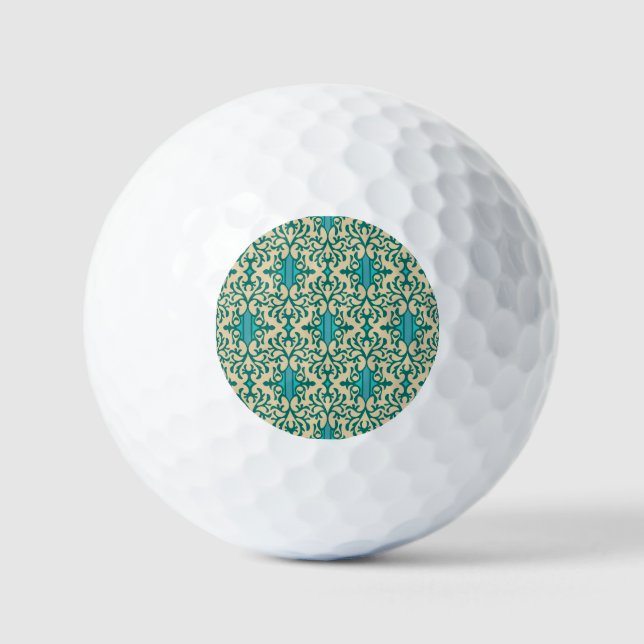 Floral Ornament: Fashionable Modern Seamless Golf Balls (Front)