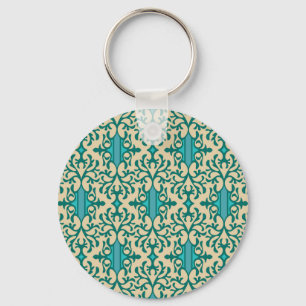 Floral Ornament: Fashionable Modern Seamless Key Ring