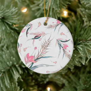 Floral ornament featuring delicate pink flowers