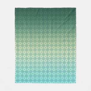 Floral ornament, gradient fleece blanket