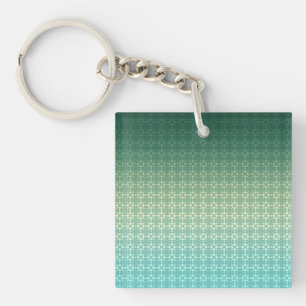 Floral ornament, gradient key ring