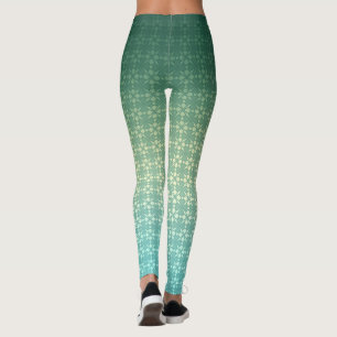 Floral ornament, gradient leggings