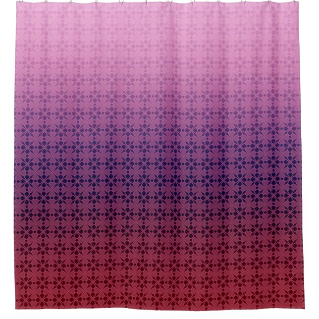 Floral ornament, gradient shower curtain (Front)