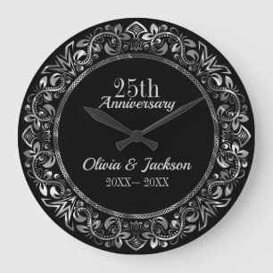 Floral Ornament Large Clock