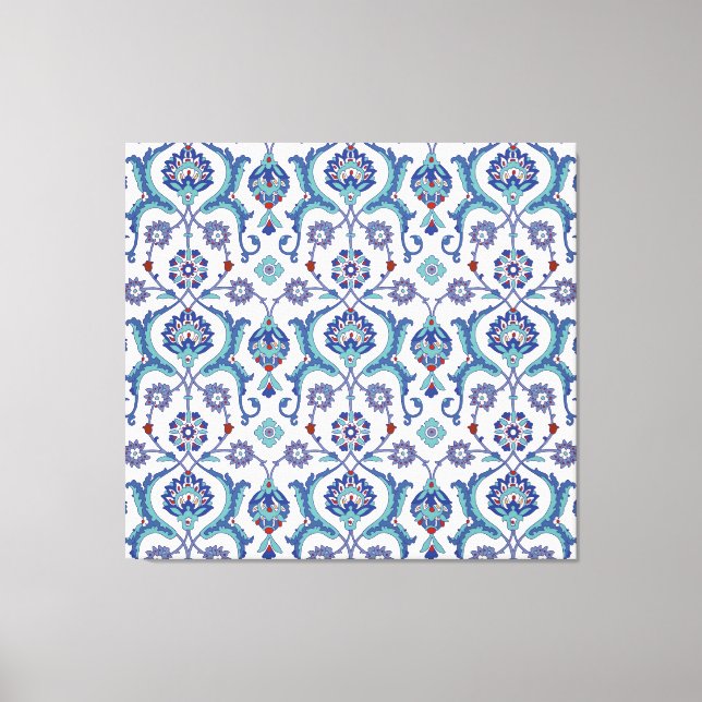 Floral Ornament: Traditional Arabic Pattern. Canvas Print (Front)