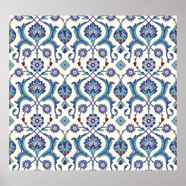 Floral Ornament: Traditional Arabic Pattern. Poster (Front)