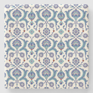 Floral Ornament: Traditional Arabic Pattern. Stone Coaster