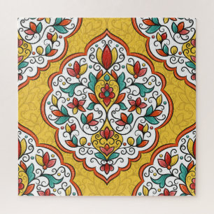 Floral Ornament: Turkish Indian Motifs. Jigsaw Puzzle