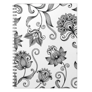 Floral Ornamental: Decorative Seamless Background Notebook