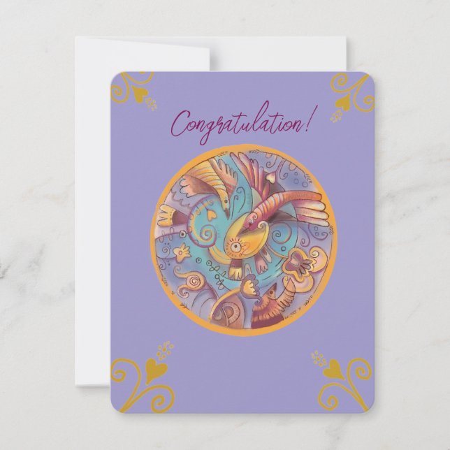 floral ornamental greeting card (Front)