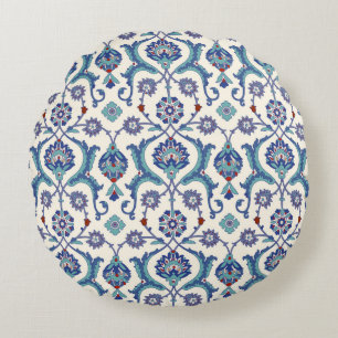 Floral Ornamental pattern. Traditional Arabic seam Round Cushion