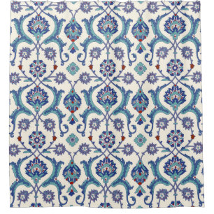 Floral Ornamental pattern. Traditional Arabic seam Shower Curtain